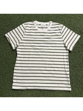 America & Beyond Striped Tee Portugal Mens Large Minimal Fleece Normcore Casual